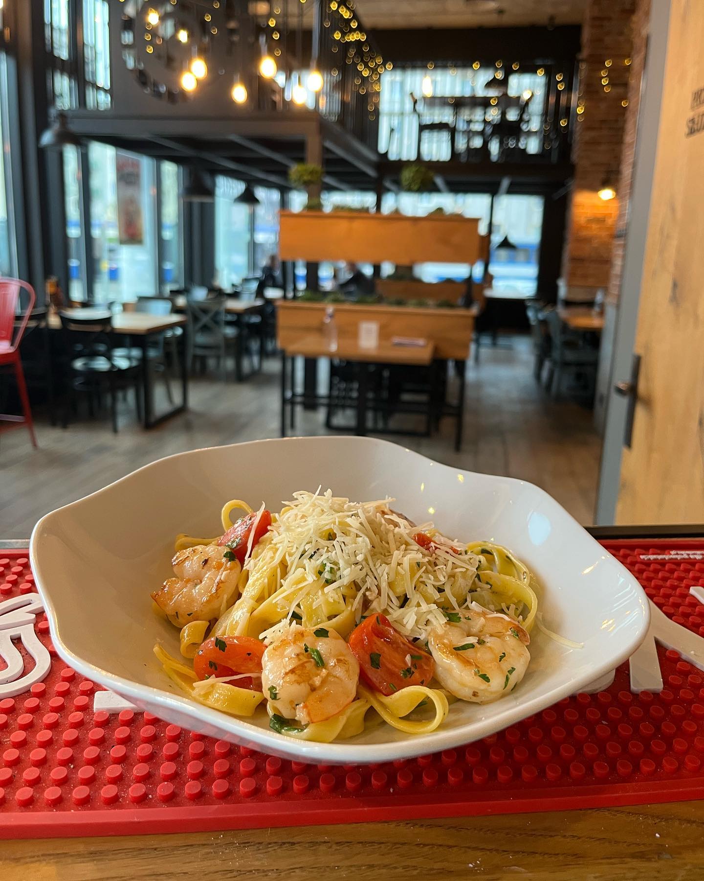 Restauracja Centrum B 8 Lunch - Tagliatelle z krewetkami